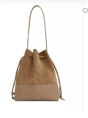 New Mansur Gavriel Drawstring Cabas Bucket Bag in Anise